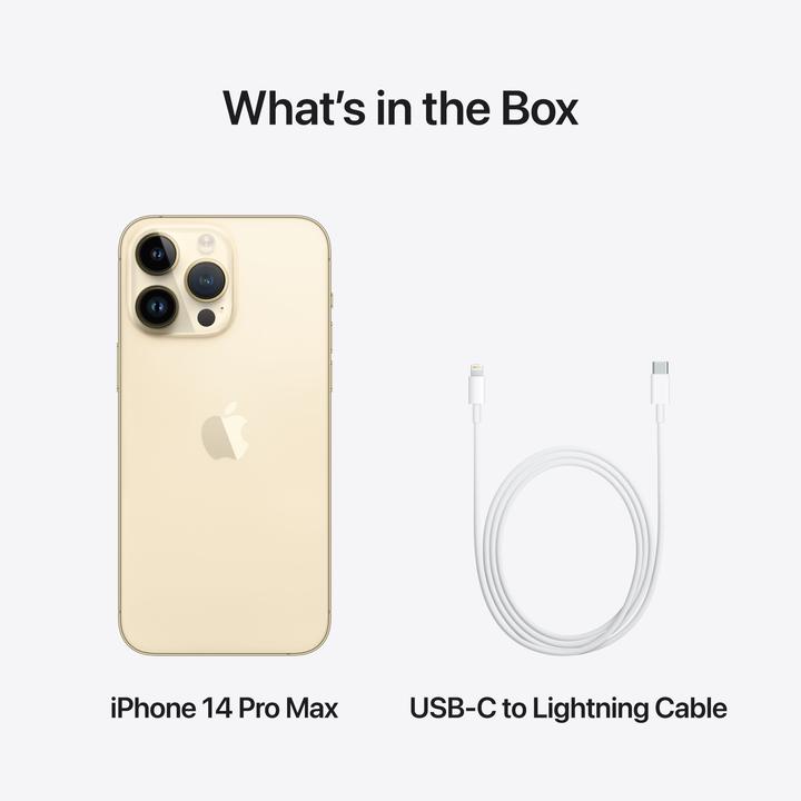 Produktbild Apple iPhone 14 Pro Max (512 GB, Gold, 6.70", SIM + eSIM, 48 Mpx, 5G)