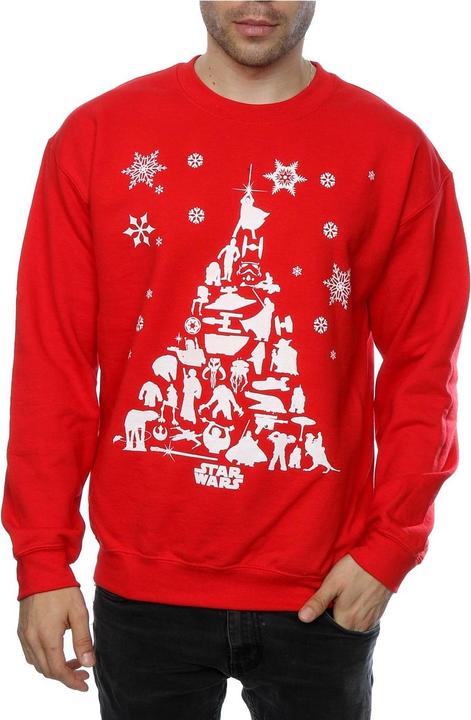 Actual product image Star Wars Mens Christmas Tree Sweatshirt (L)