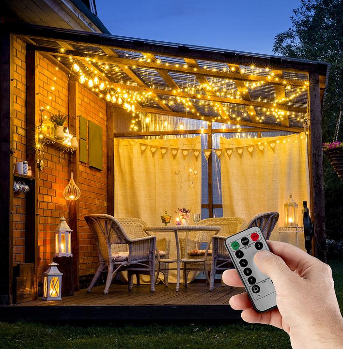 Image du produit Lunartec Rideau lumineux d'extérieur, 300 LED, télécommande (3 m)
