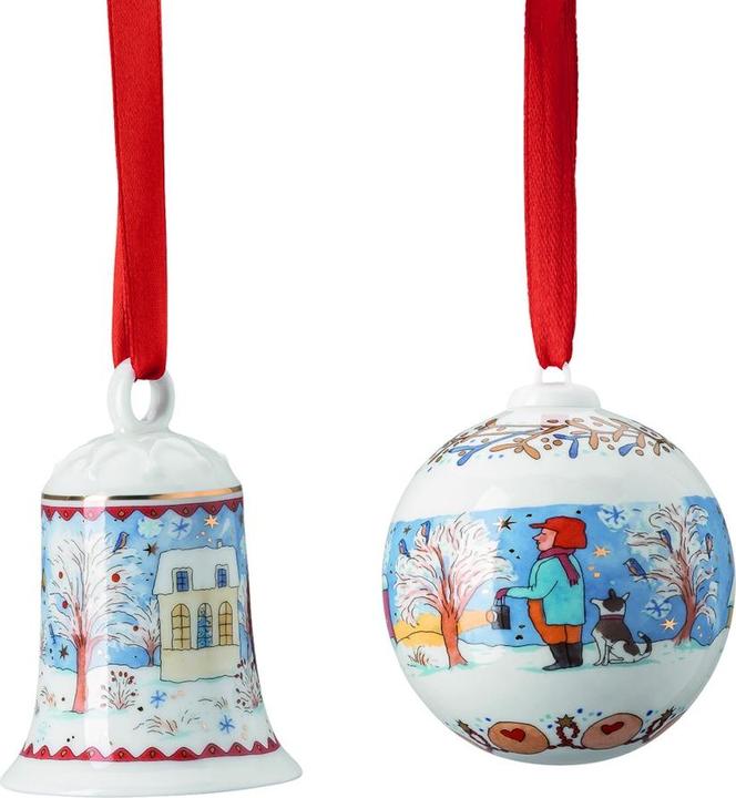 Produktbild Hutschenreuther Sammelserie 2022 Set Glocke/Kugel Weihnachtsa.