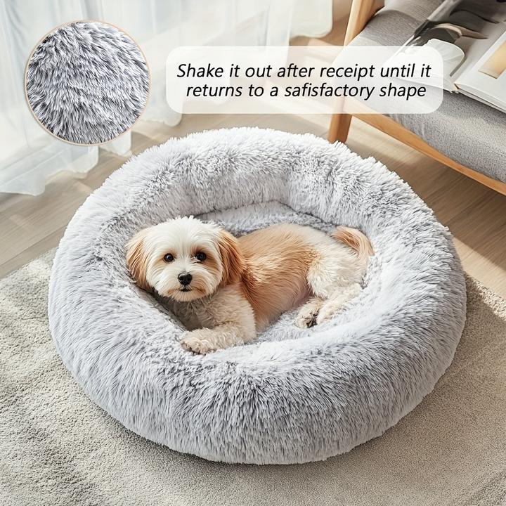 Immagine prodotto Alopini Letto calmante per cani e gatti, ciambella riscaldante e soffice letto rotondo (Cane, Gatto)