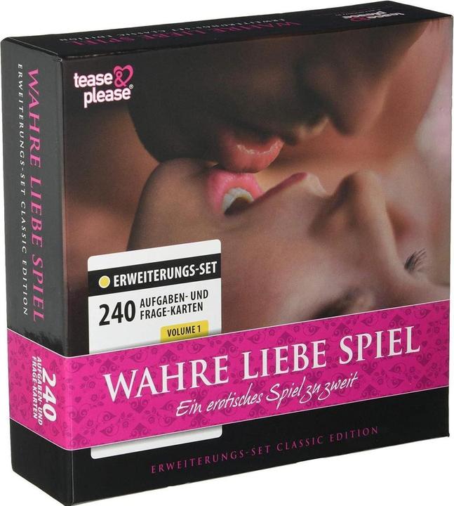 Actual product image tease & please True love game (Deck of cards, German)