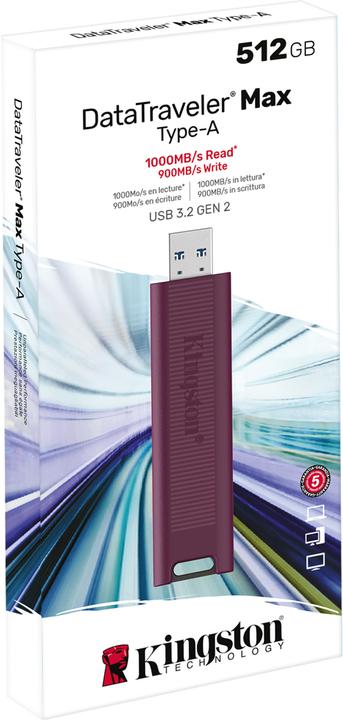 Immagine prodotto Kingston DataTraveler Max (512 GB, USB-A, USB 3.2)