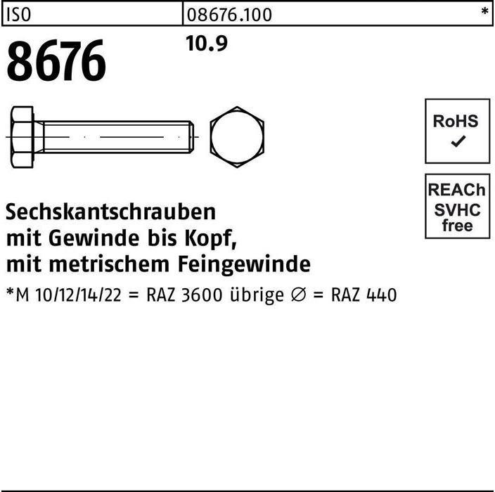 Actual product image Hexagon head screw ISO 8676 VG M 24 x1.5 x120 10.9 (10 Screws per piece)