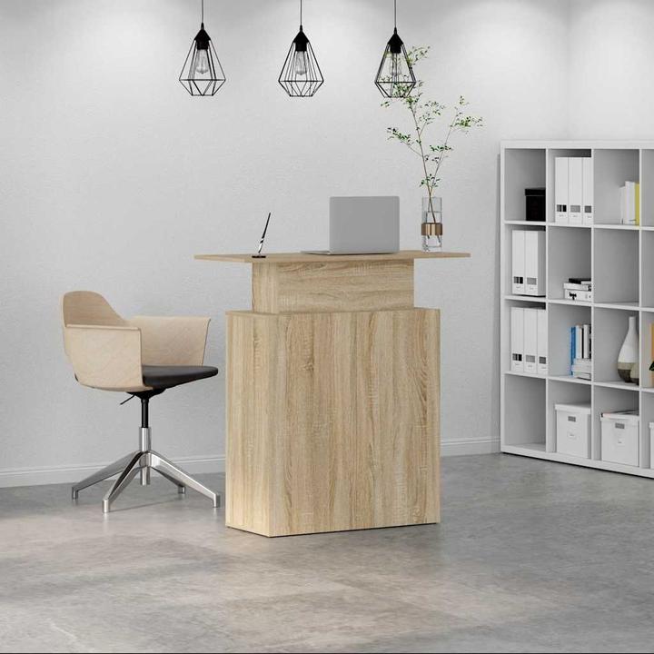 Actual product image VidaXL Reception counter Sonoma oak 100x40x104 cm wood-based reception counter
