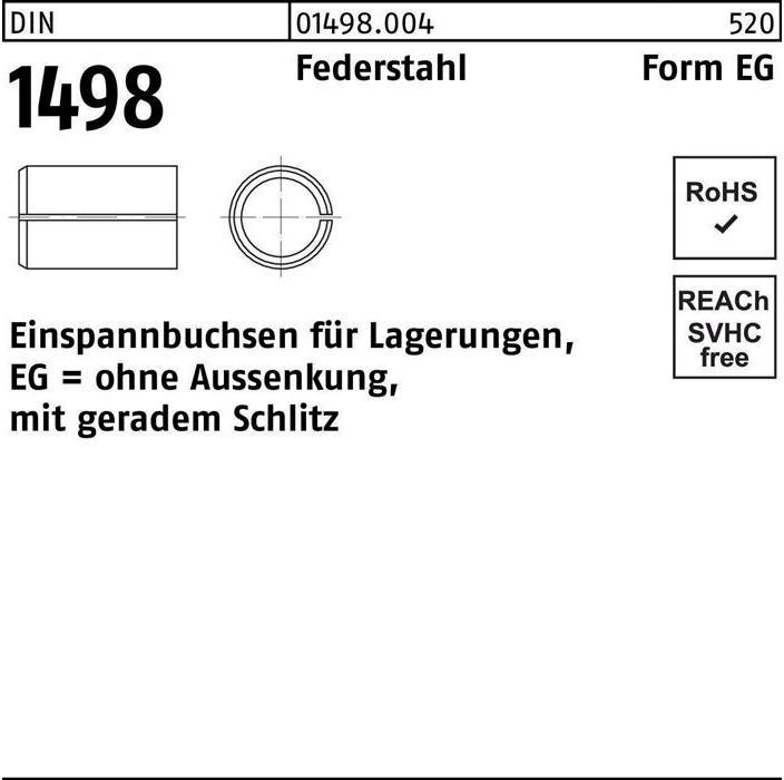Actual product image Clamping bush DIN 1498 form EG EG 25/32 x 30 spring steel
