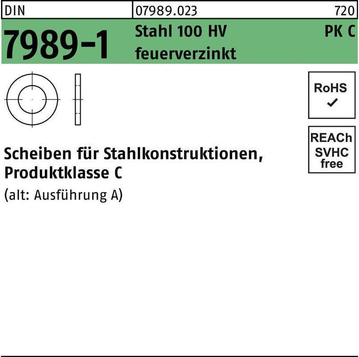 Immagine prodotto Rondella DIN 7989-1 33/36 x 60 x8 Acciaio 100HV zincato a caldo