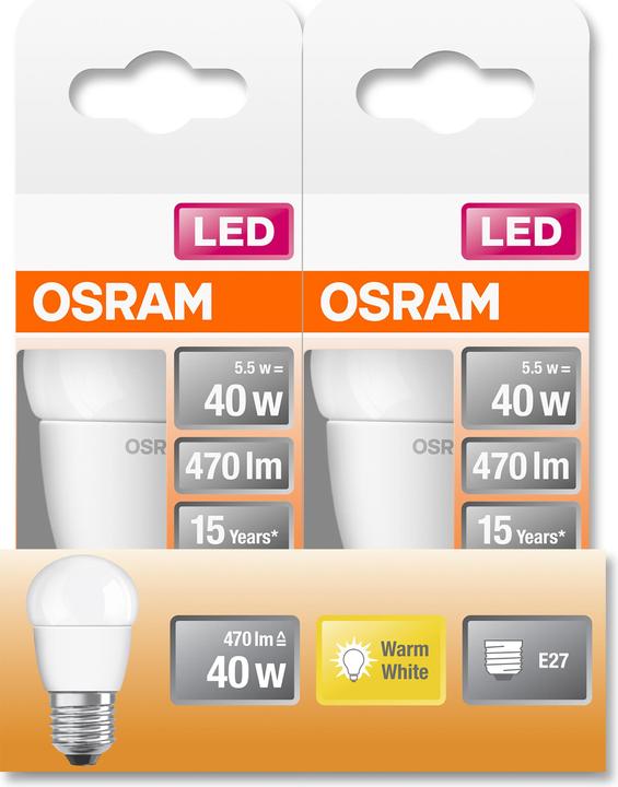 Produktbild Osram Led Star Classic P (E27, 40 W, 470 lm, 1 x, F)