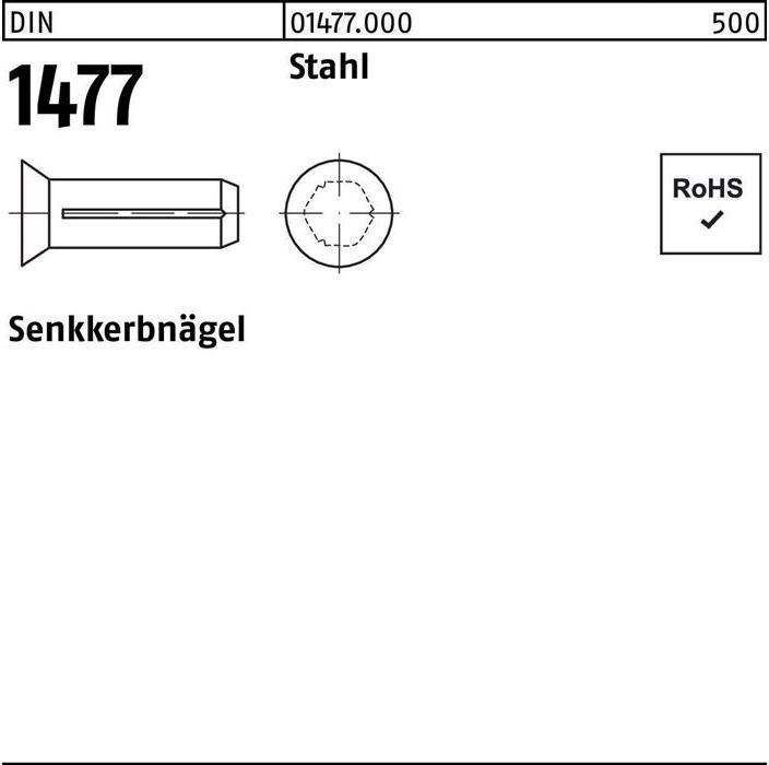 Produktbild Senkkerbnagel DIN 1477 4 x 15 Stahl DIN 1477