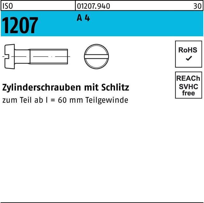 Image du produit ISO 1207 m.Schlitz (200 Vis par pièce)