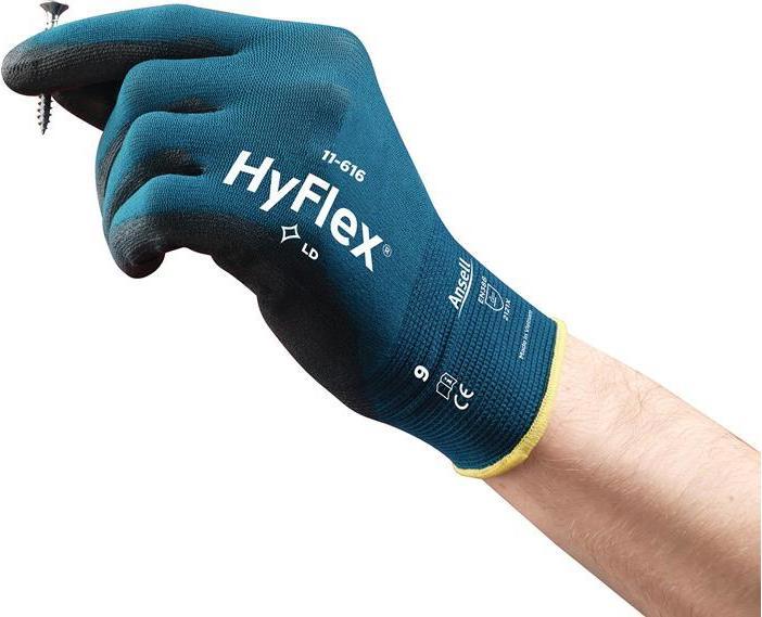 Actual product image Ansell Gloves HyFlex® 11-616 size 10 green blue/black EN 388:2016 PPE category II (10)