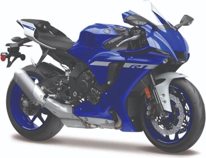 Actual product image Maisto Motor Yamaha YZF-R1 2021 Modell mit Ständer