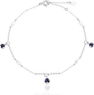 Beneto Exclusive - Timeless silver bracelet with sapphires SAFAGB2/20