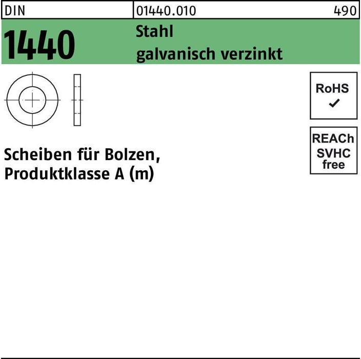 Actual product image Washer DIN 1440 f.Bolt 32 x 50 x 5 Galvanised steel