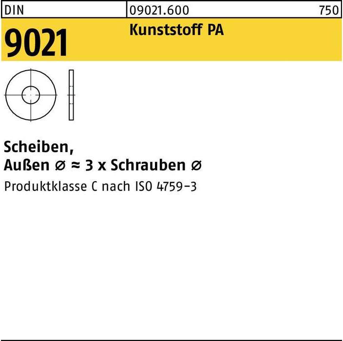 Productafbeelding Sluitring DIN 9021 8,4 x24 x2 Polyamide natuurlijke kleur