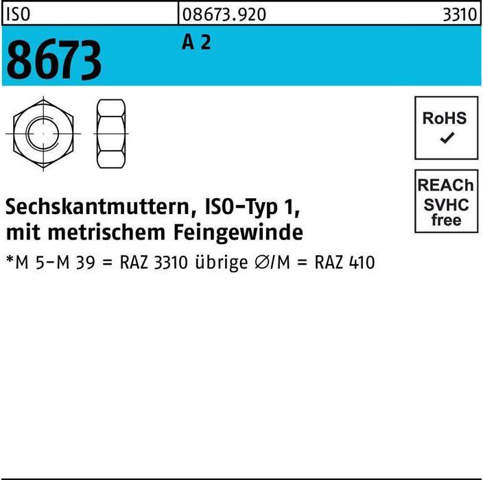 Image du produit Écrou hexagonal ISO 8673 M 14 x 1,5 A 2 (M14)