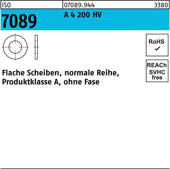 Actual product image Bufab Washer ISO 7089 without chamfer 5 A 4 200 HV