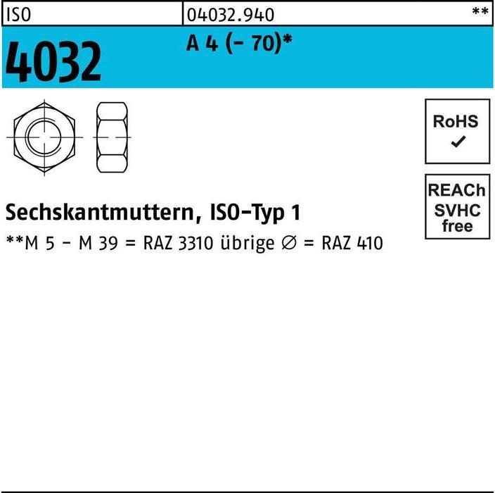 Image du produit Bufab ISO 4032 (M7)