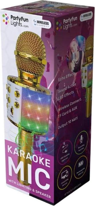 Produktbild Toyrock Party Fun Lights - Karaoke Microphone with Speaker - Gold (605602)