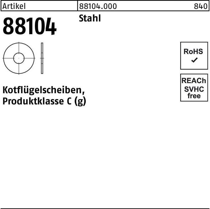 Actual product image Mudguard washer R 88104 6.4 x30 x1.5 steel