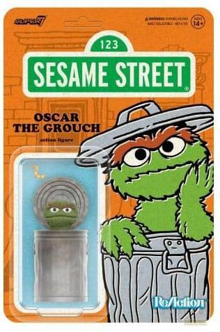 Produktbild Super7 Sesamstrasse ReAction Actionfigur Wave 02 Oscar 10 cm