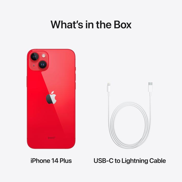 Produktbild Apple iPhone 14 Plus (128 GB, (PRODUCT)​RED, 6.70", SIM + eSIM, 12 Mpx, 5G)