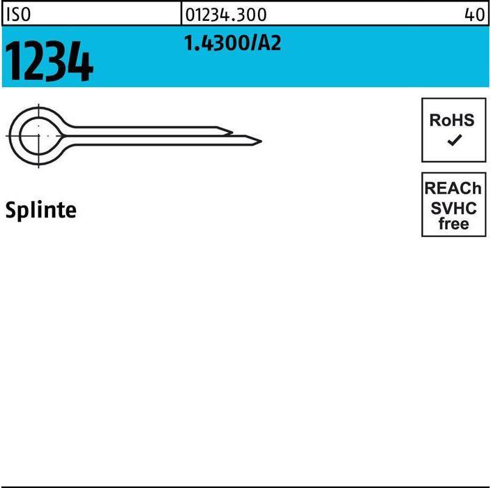 Produktbild Splinte ISO 1234 2 x 10 1.4300/A 2