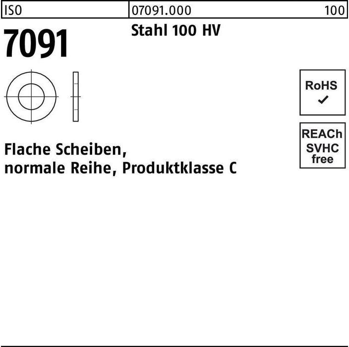 Produktbild Unterlegscheibe ISO 7091 20 Stahl 100 HV