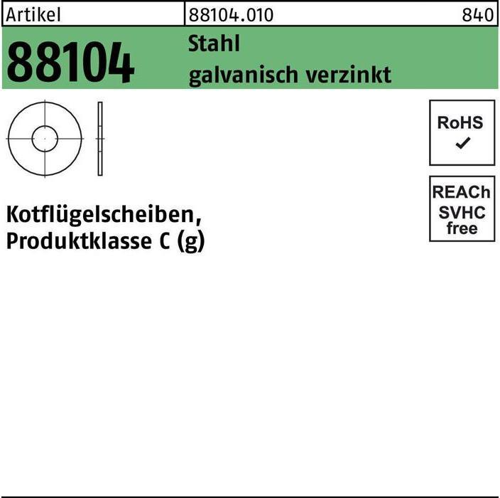 Actual product image Mudguard washer R 88104 10.5 x25 x1.5 Galvanised steel