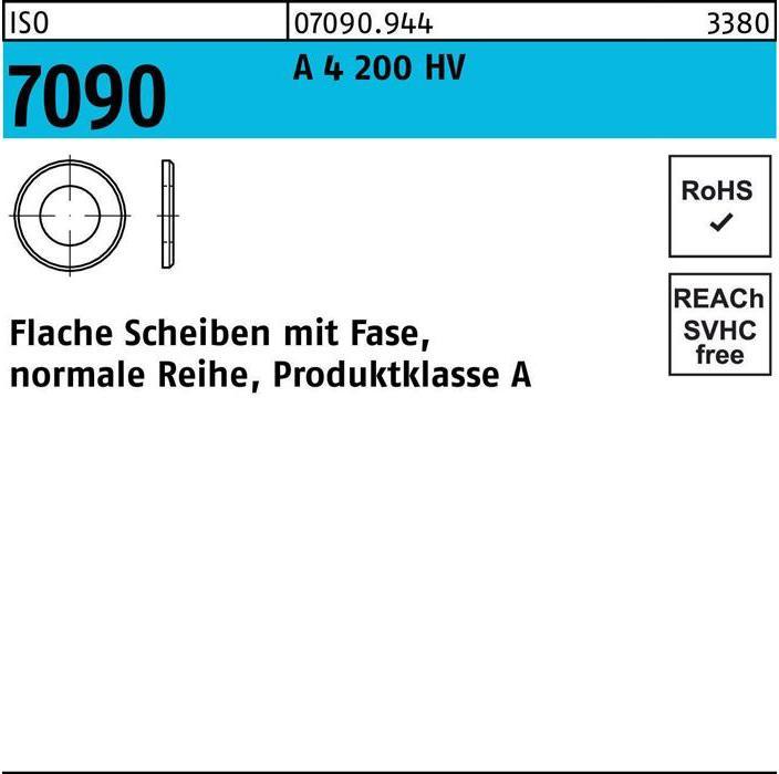 Actual product image Washer ISO 7090 w.chamfer 20 A 4 200 HV