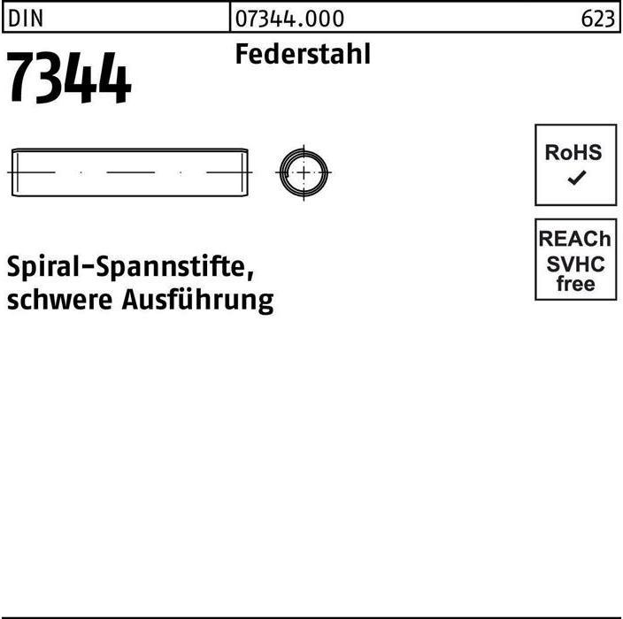 Immagine prodotto Perno a molla a spirale DIN 7344/ISO 8748 4 x 20 molla in acciaio versione pesante DIN 7344