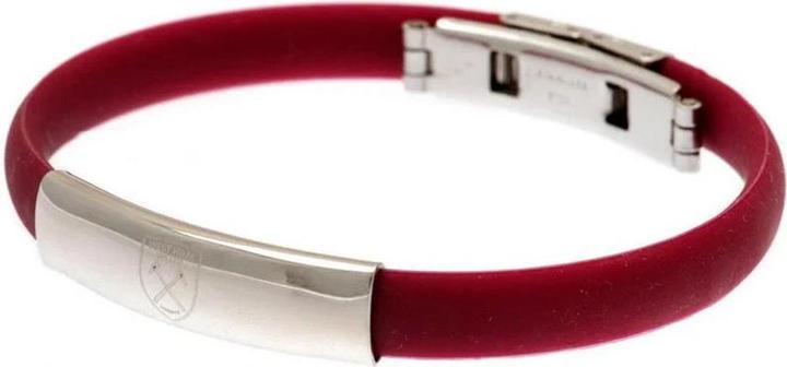 Actual product image West Ham United FC Silicone Crest Bracelet (20 cm, 100% synthetic material)