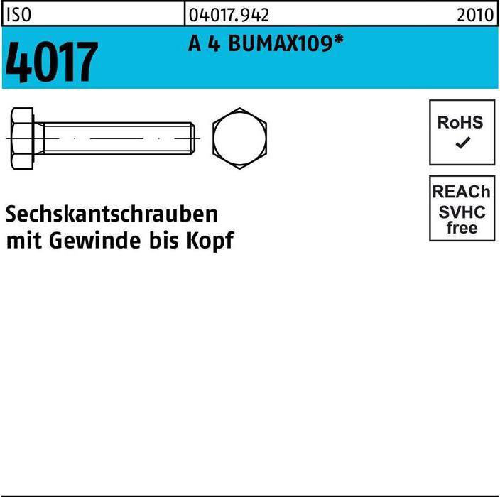 Productafbeelding Bufab Zeskantkopschroef ISO 4017 VG M 12 x 30 A 4 BUMAX109 (25 Schroeven per stuk)