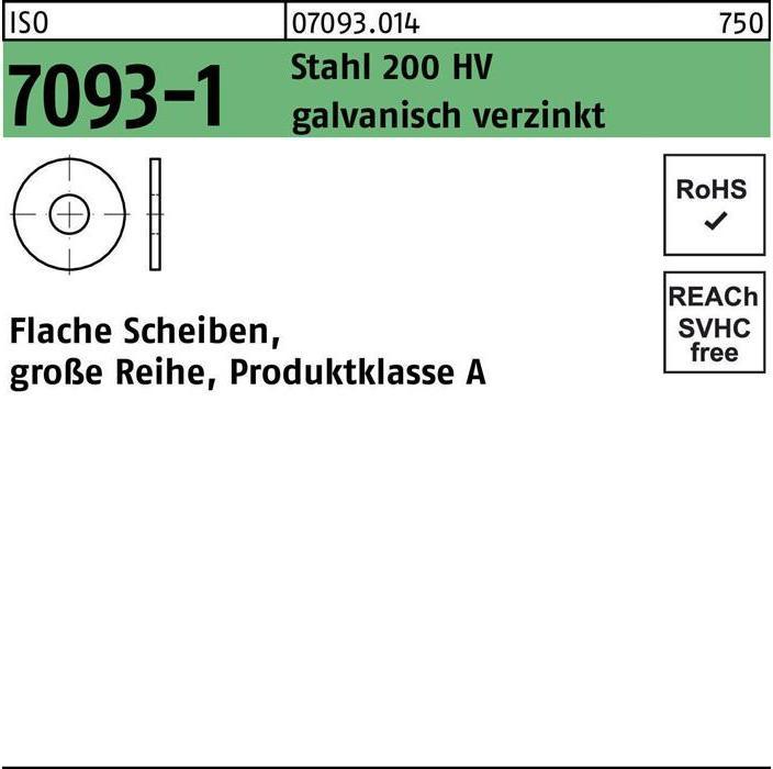 Actual product image Washer ISO 7093-1 4 Steel 200 HV electrogalvanised
