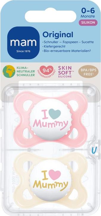 Produktbild MAM Original Silikon, 0-6 Mon., 2 Stk, Mummy rose (2 x, bis 6 Monate)