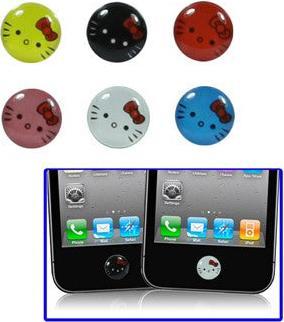 Actual product image Hermex Hello Kitty Home Button Deco Rhinestones Self Adhesive - Hello Kitty