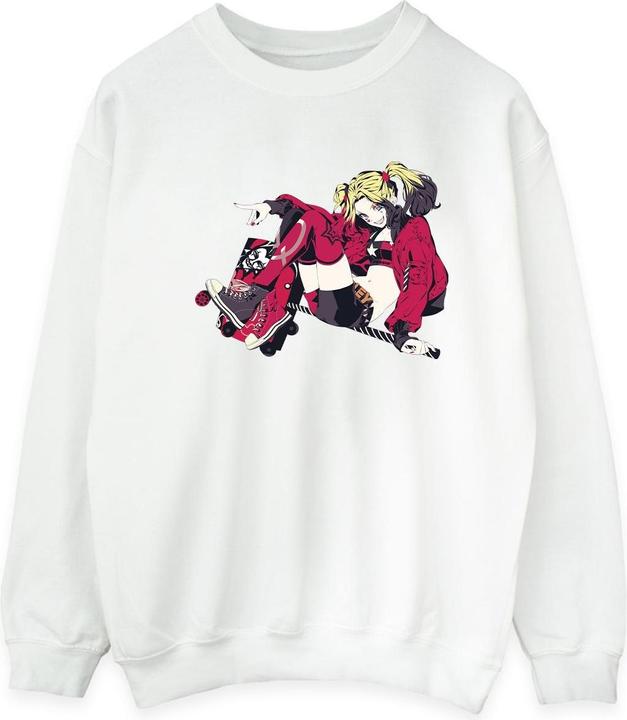Actual product image Mens Harley Quinn Rollerskates Cotton Sweatshirt (S)