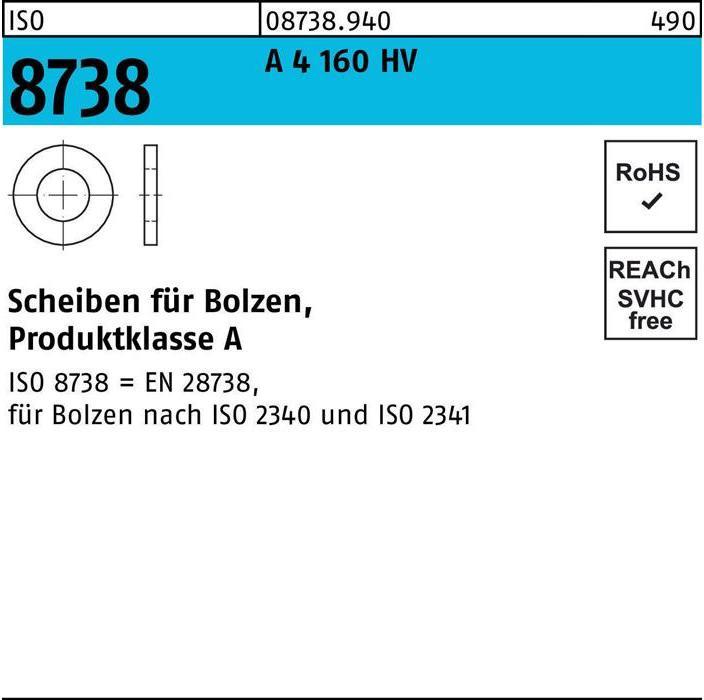 Produktbild Scheibe ISO 8738 f.Bolzen 16 A 4 160 HV