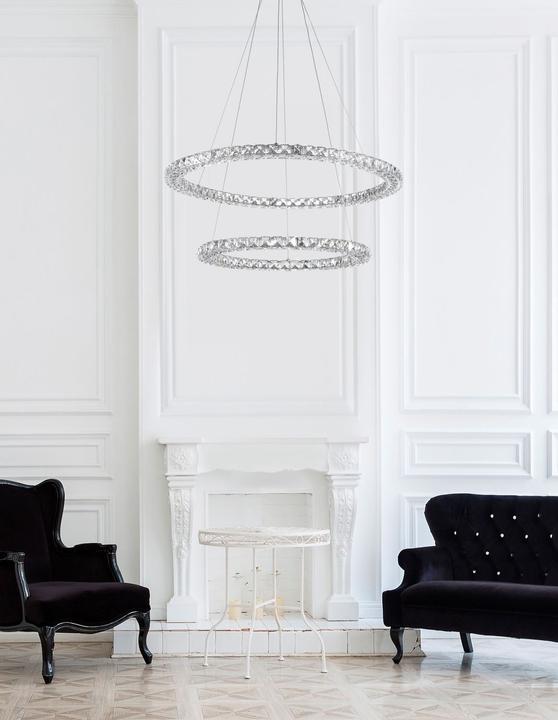 Image du produit Nova Luce QUENTIN LED Suspension Chrome 60W Blanc neutre 120x70cm 9172518