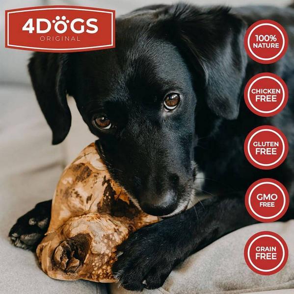 Immagine prodotto 4Dogs Original Corda giocattolo LOOP XL, radice di erica, 50cm,625g (Giocattolo di attività per cani)