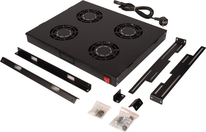 Actual product image Roline 19-inch fan unit 4 fans ON/OFF black