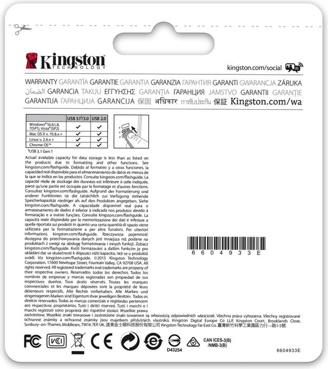 Produktbild Kingston DataTraveler G4 (64 GB, USB-A, USB 3.0)