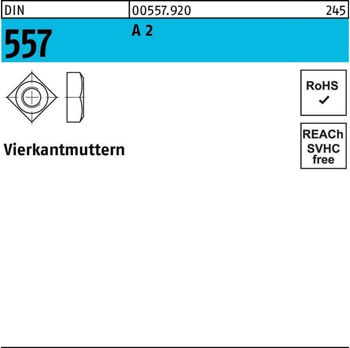Productafbeelding Vierkante moer DIN 557 M 10 SW 17 A 2