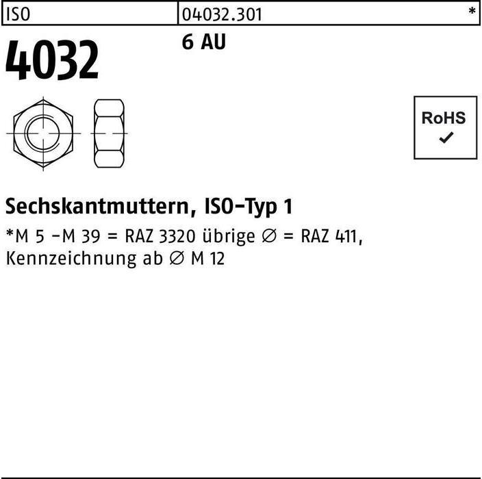 Image du produit Bufab Écrou hexagonal ISO 4032 M 2,6 6 Acier de décolletage (M2.6)