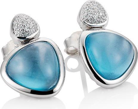 Produktbild Breuning OHRSCHMUCK - ED.TOP.DUNKEL (SWISS BLUE)/Brill. 0,19 Ct. H/si (750/18 K Gold)