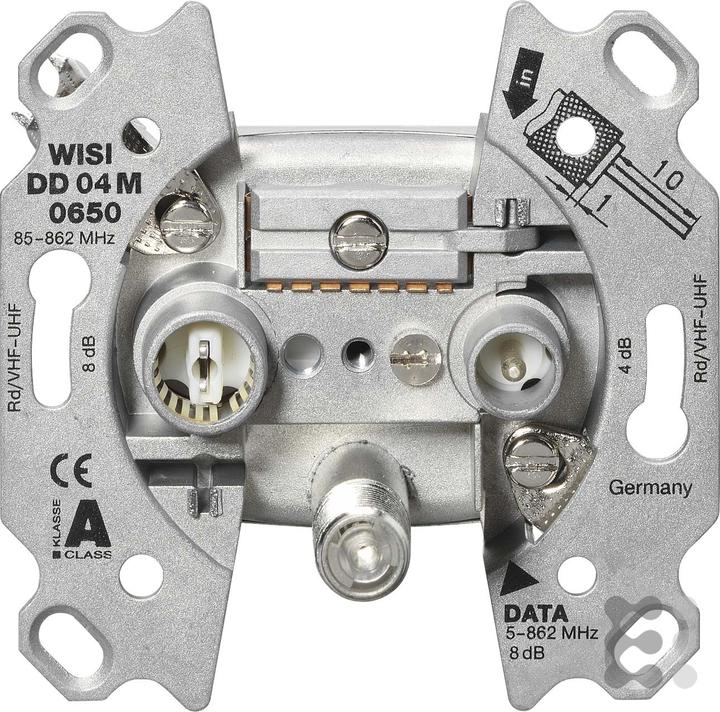 Actual product image WISI Antenna socket DD 04M 0650 multimedia socket stitch (3.50 dB, Plug socket)