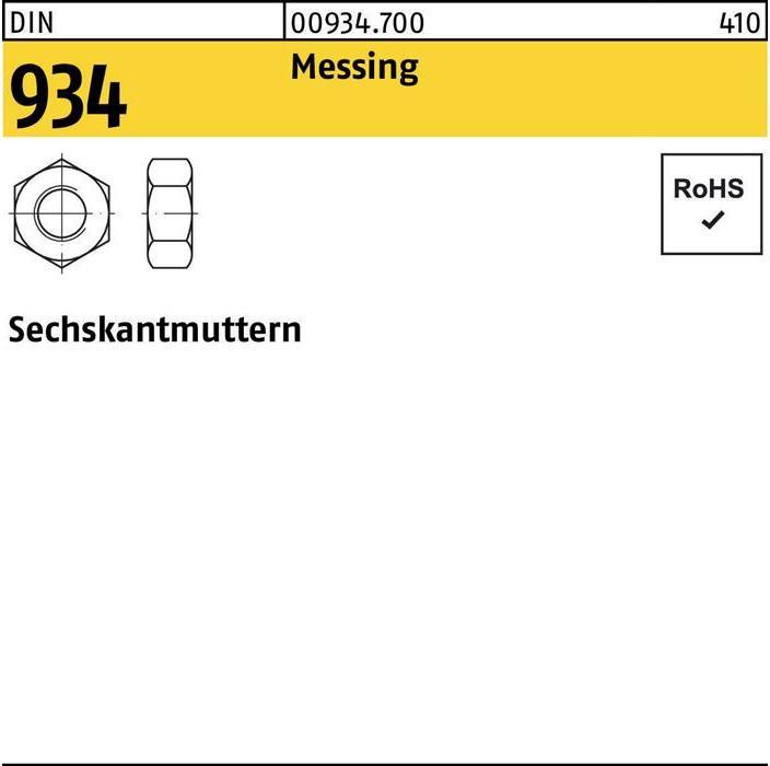 Produktbild Sechskantmutter DIN 934 M 14 Messing (M14)