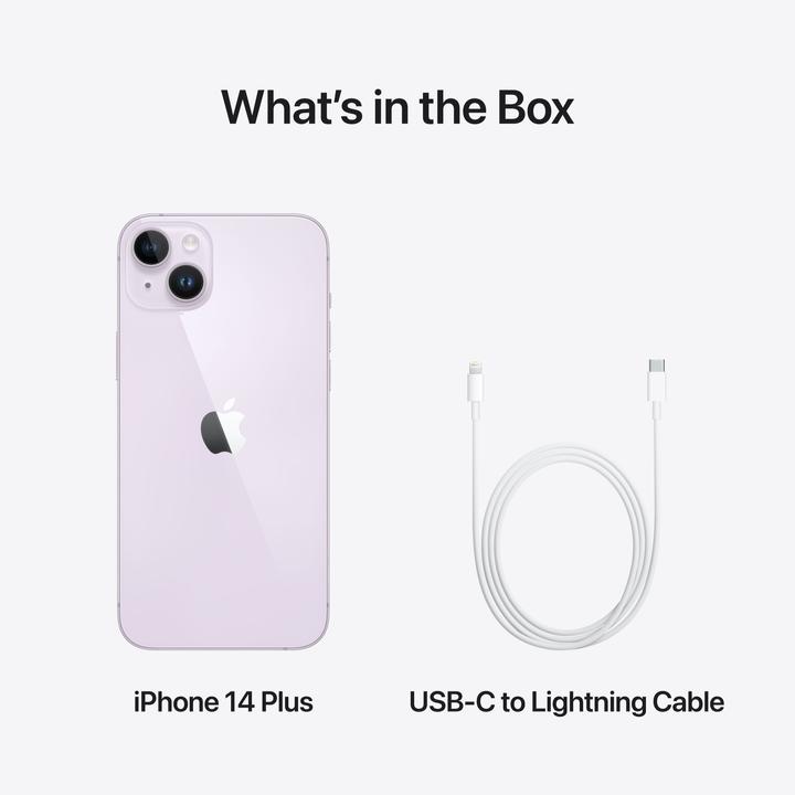 Actual product image Apple iPhone 14 Plus (512 GB, Purple, 6.70", SIM + eSIM, 12 Mpx, 5G)