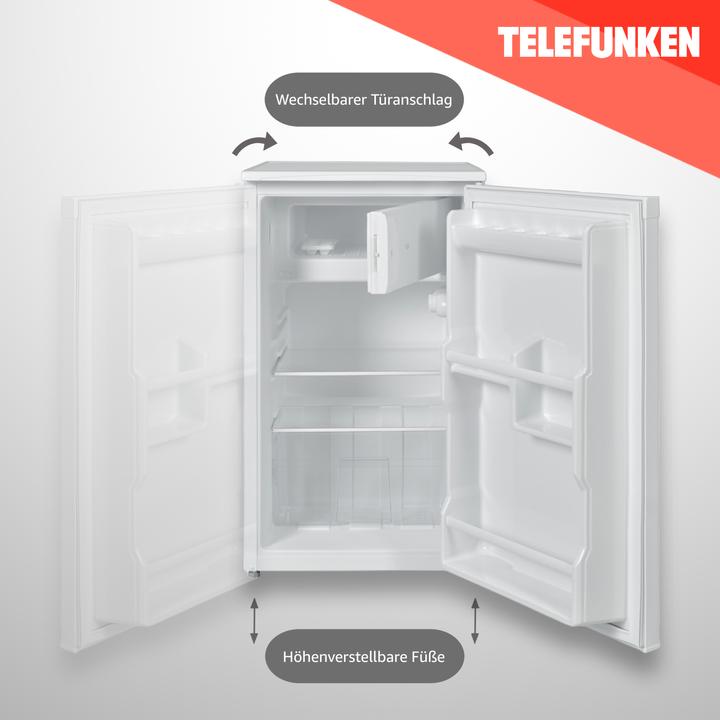 Actual product image Telefunken CF-32-152-W Desktop refrigerator ws 73/8L D 83.8x48x56 (81 l)