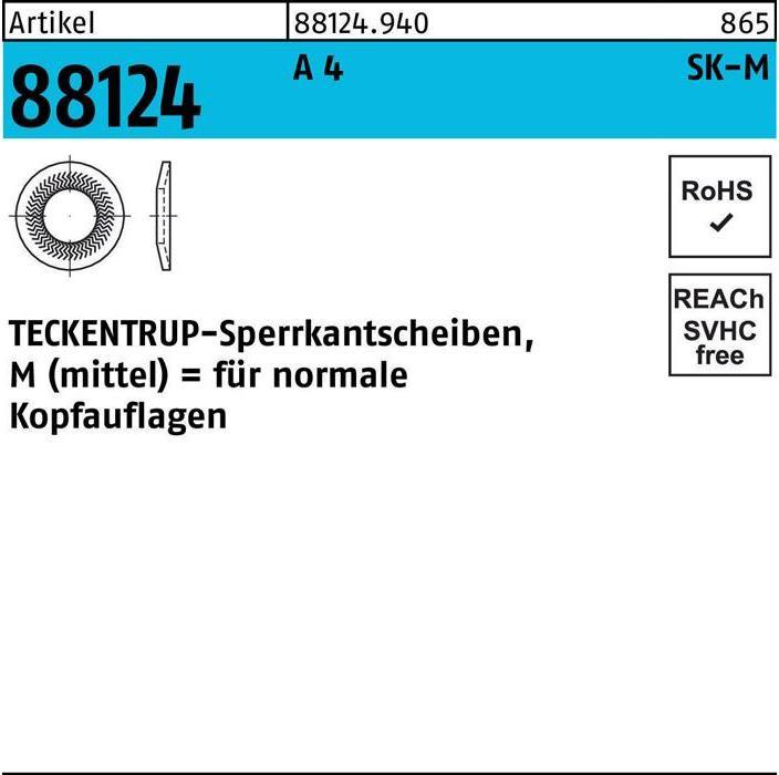 Image du produit Teckentrup Rondelle de blocage R 88124 M 6x14,2 x1,4 A 4